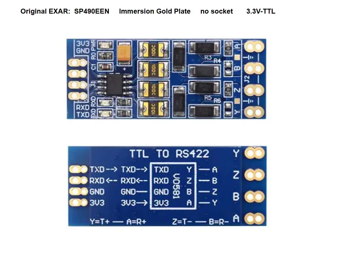 TTL to 422 TTL to RS422 module TTL to RS422 Level Interchange Module full duplex Level bidirectional Immersion Gold Plate