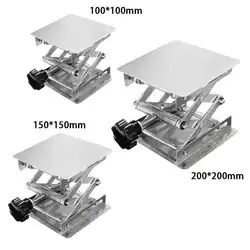 Support de plate-forme de levage de laboratoire, banc de cric à ciseaux T1, table de levage de laboratoire, 100x100mm, plate-forme de levage en acier inoxydable