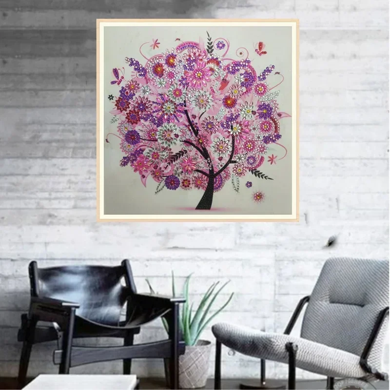 5D DIY Diamond Painting Four Seasons Tree Special Shape Diamond Painting Rhinestone Crystal Diamond Home Decoration