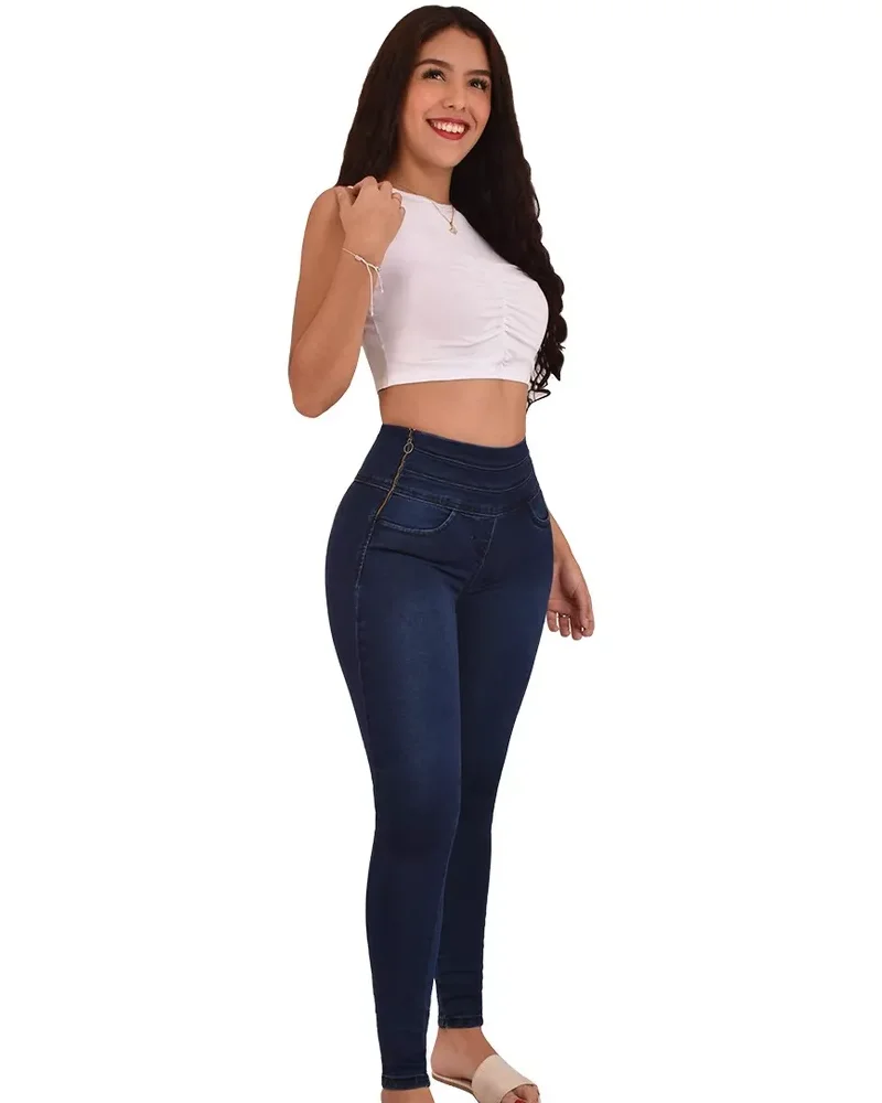 Spodenki wyszczuplające Shaper do modelowania sylwetki Body Trymer do ud Damskie spersonalizowane spodnie jeansowe z wysokim stanem