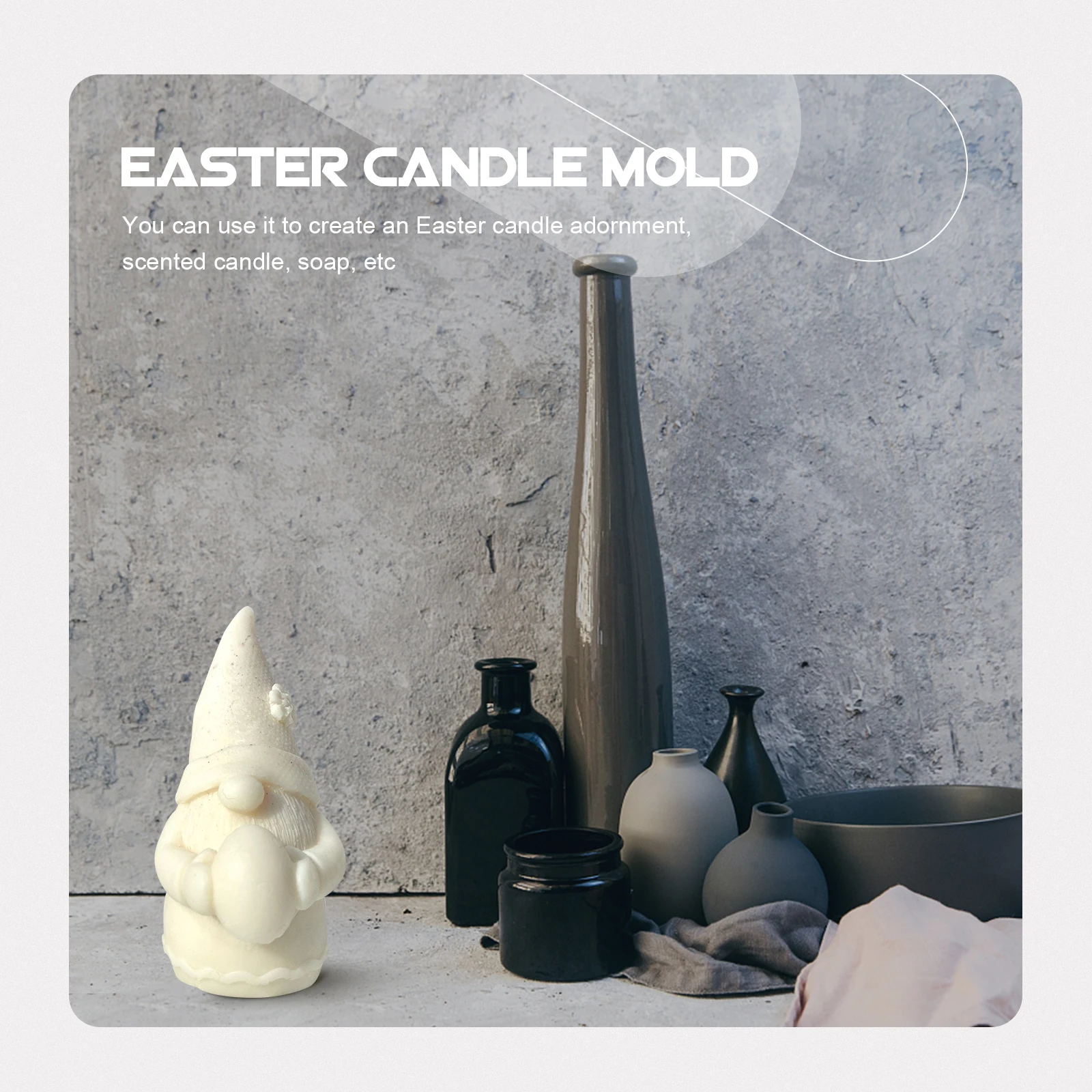 

Easter Rabbit Mold DIY Silicone C Soap Making Wax Decor Molds Flexible Easy Demold Creative H Easter Stencils Scented