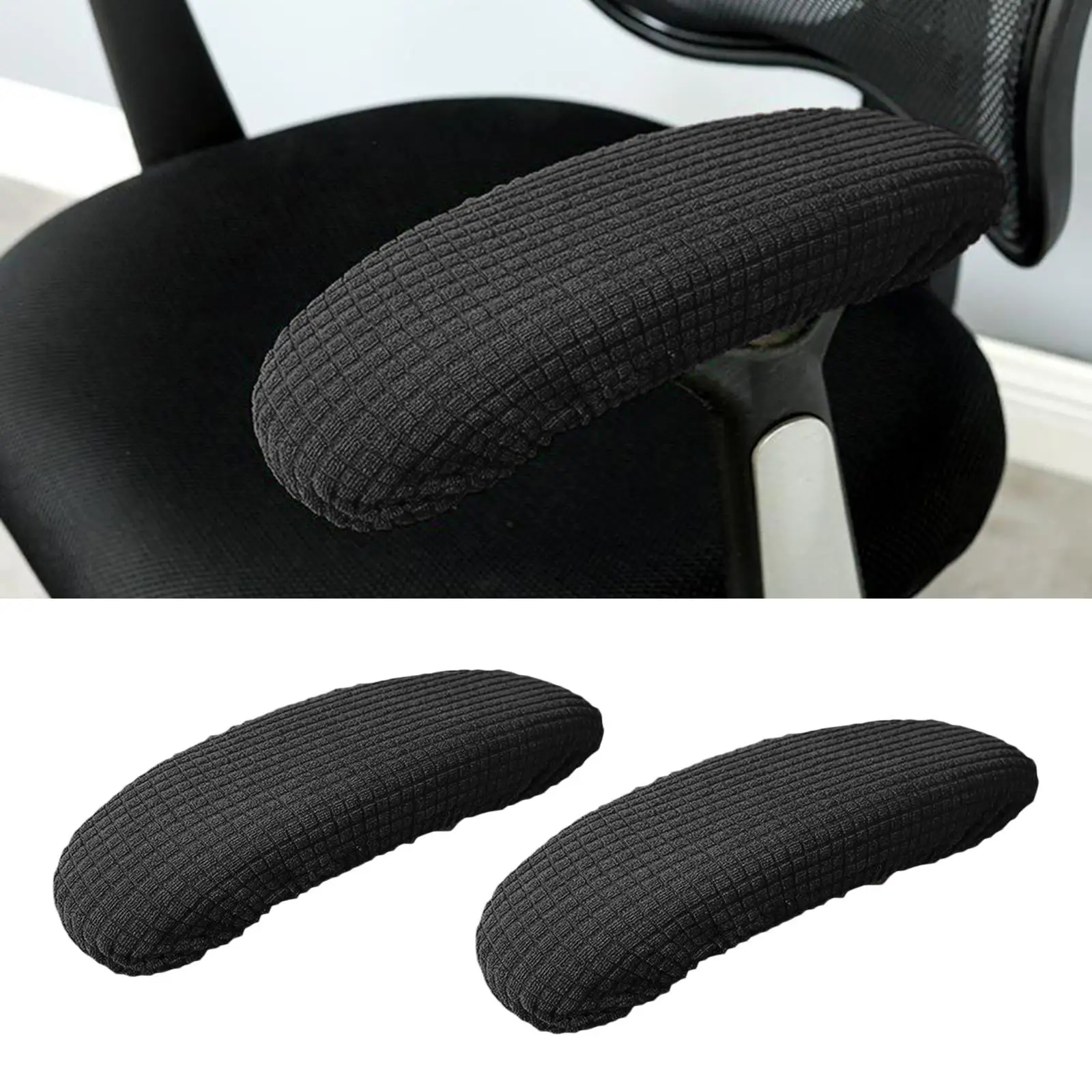 

1 Pair Chair Armrest Cover Slipcover Office Computer Chair Arm Covers Dustproof Stretchable Computer Slipcovers Cushion Protecto