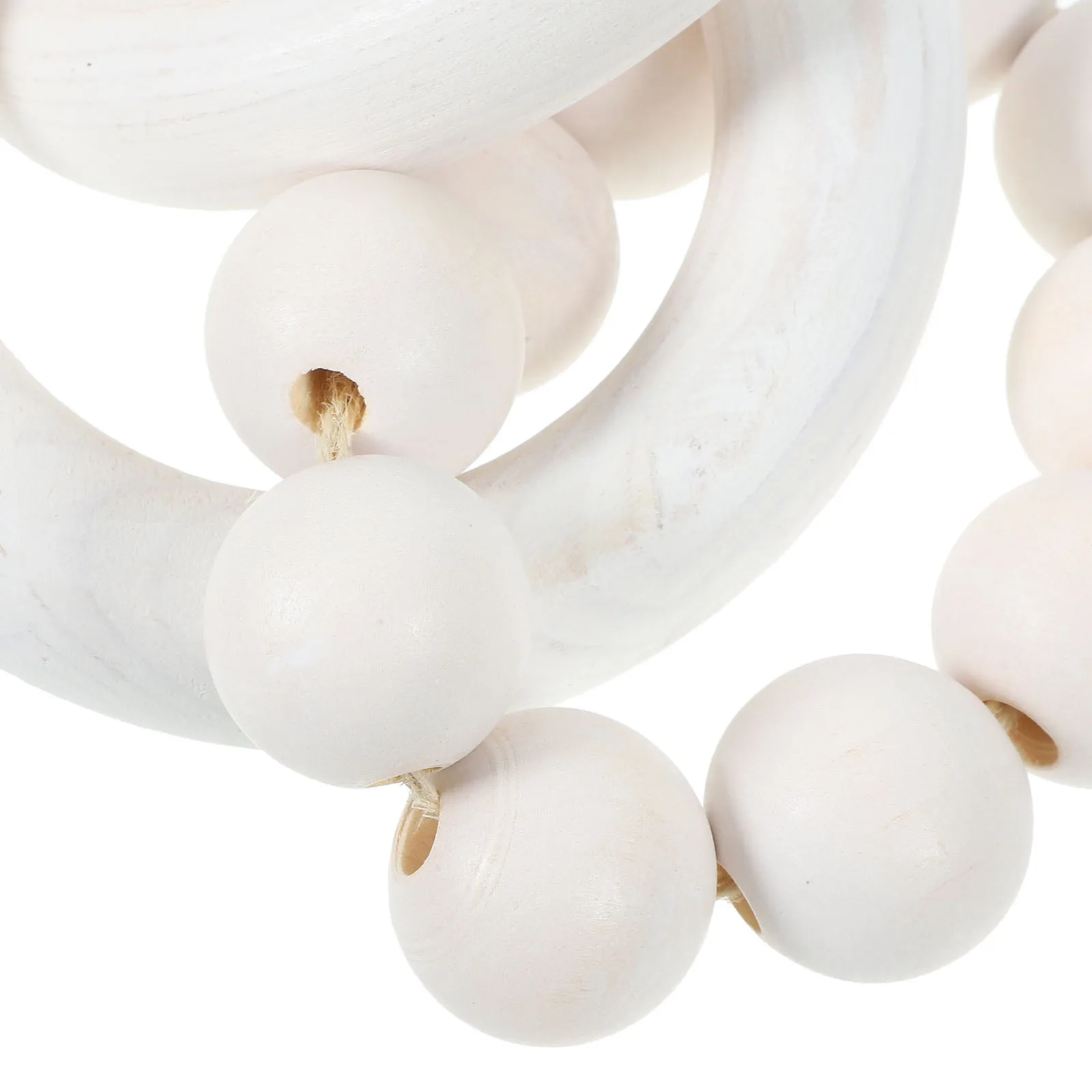 Wooden Circle Decor Creative Wood Art Wall Hanging Ornament For Home Office Cafe Bedroom Chain Link Decoration