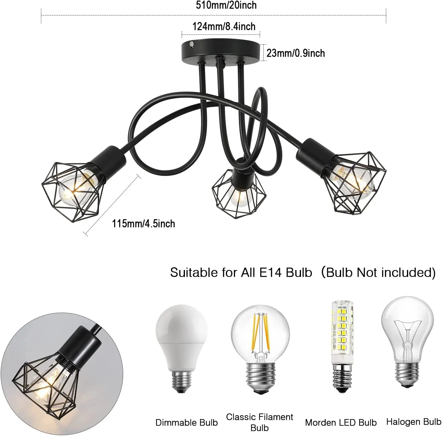 Modern Spider Lamp for Home Decoration, Simple Lighting, Roof Lamp for Bedroom, Dining Room and Living Room, Direct Shipping