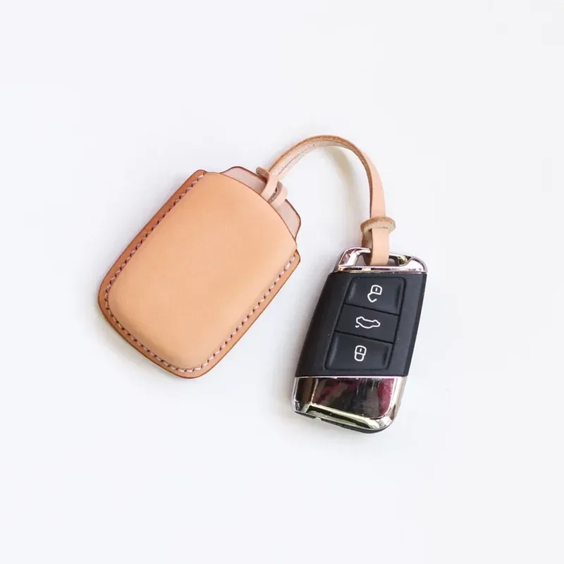for Maiteng B8 Weilan CC Weiran Passat Leather Key Bag Handmade Vegetable Tanned Leather Key Cover