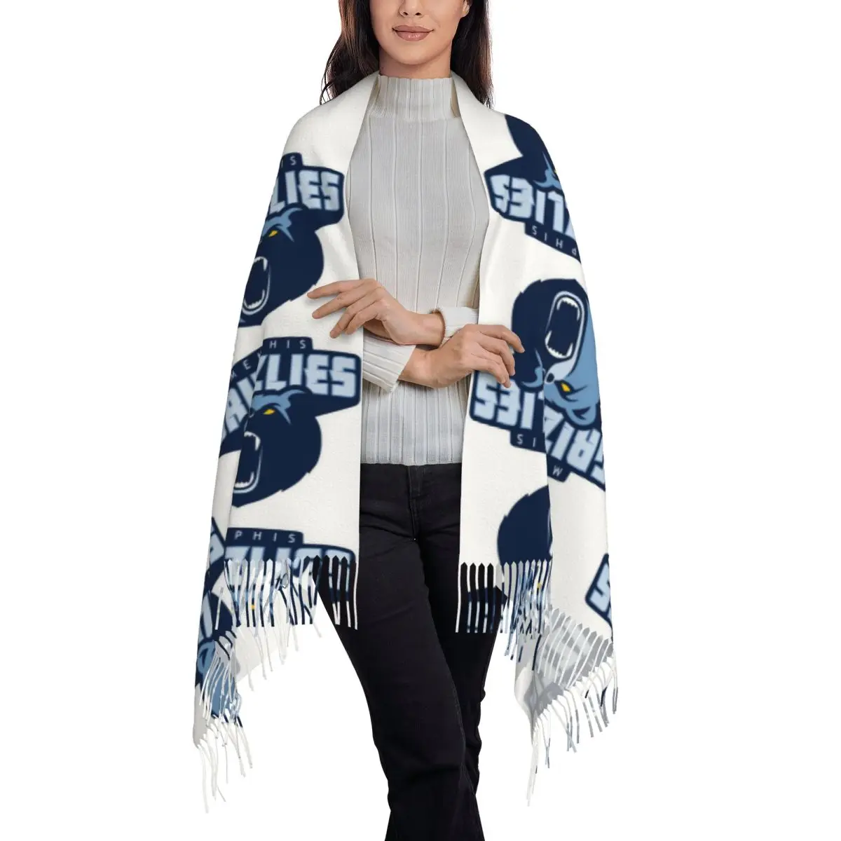 GrizzliesCity Scarf Tassel Scarves for Women Soft Warm Shawls and Wraps Large Fall Winter Shawl Wrap