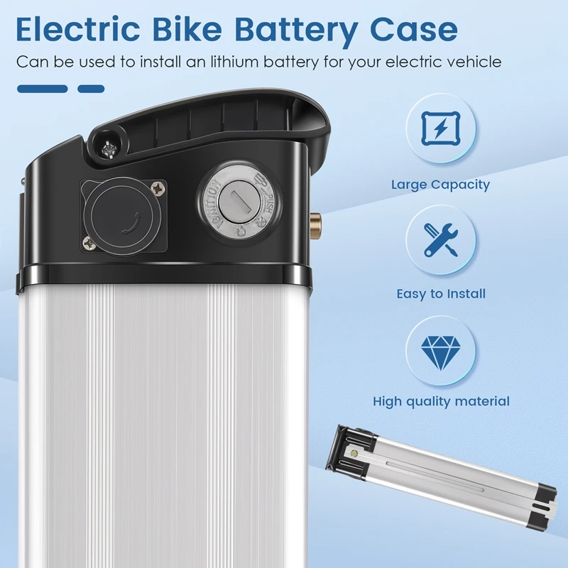 Electric Bike 36V/48V Large Capacity Battery Case 18650 Holder Case E-Bike Accessories