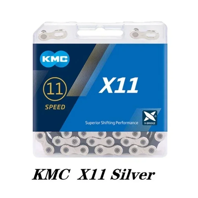 Catena per bici KMC X11 X11SL/EL MTB Bicicletta da strada Catena in oro argento 11V 11 velocità Catena per bici Guarnitura per bici per parti di biciclette Shimano SRAM