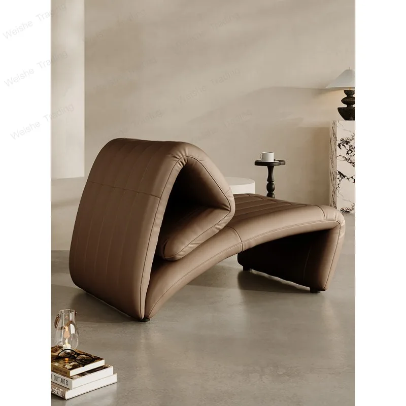 

Lazy fist chair minimalist medieval leather casual folding recliner