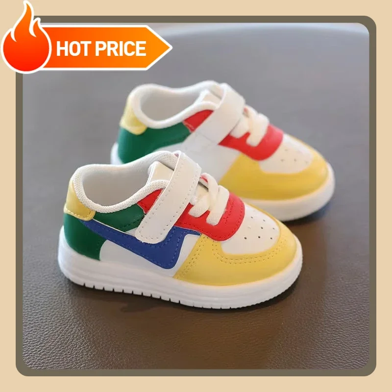Zapatos deportivos para niños y niñas, zapatos informales, zapatos para niños pequeños, 1 par de zapatos para caminar para bebés de primavera y otoño, suela blanda de cara suave