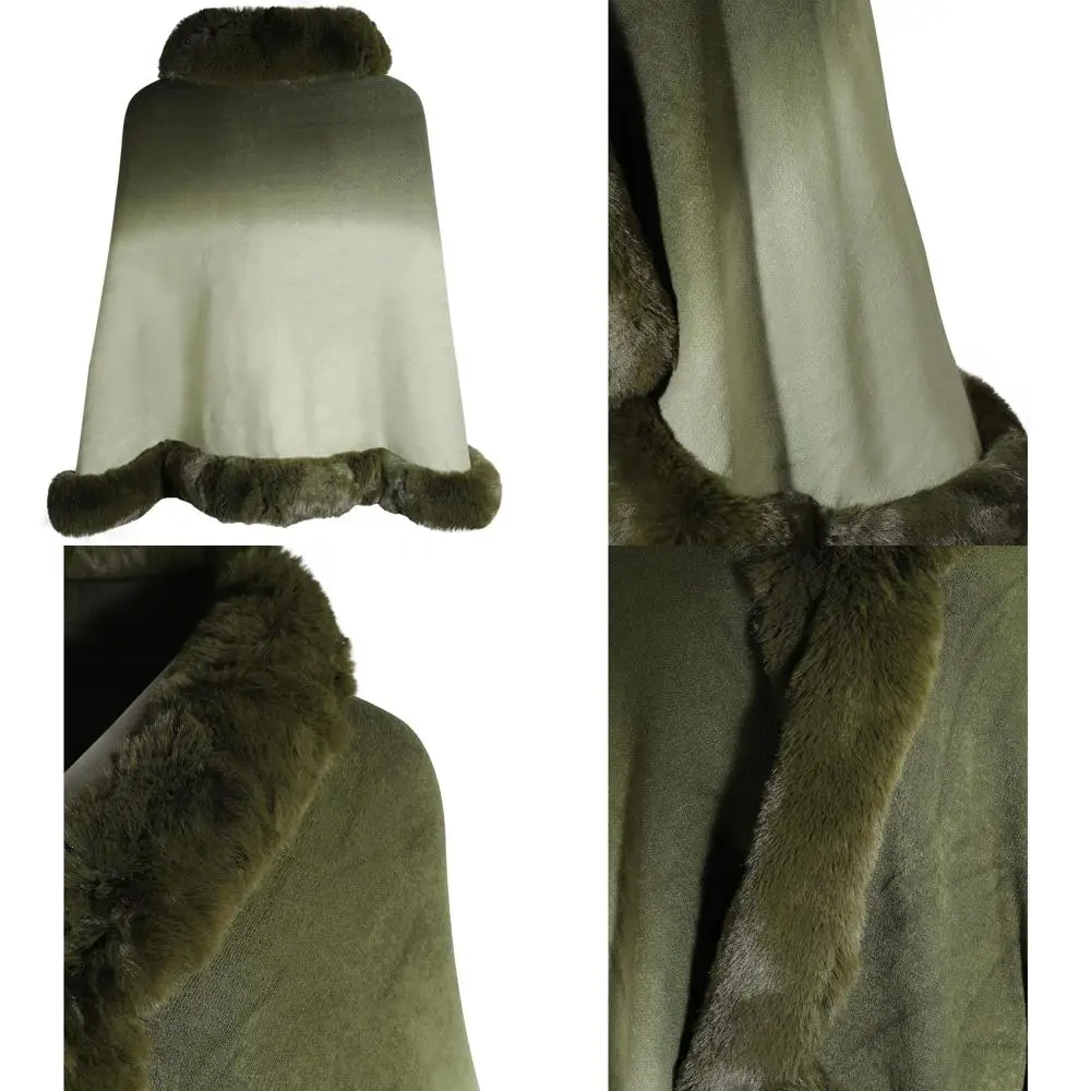 

Роскошная женская зимняя шаль из искусственного меха, плюшевая накидка для уютного тепла