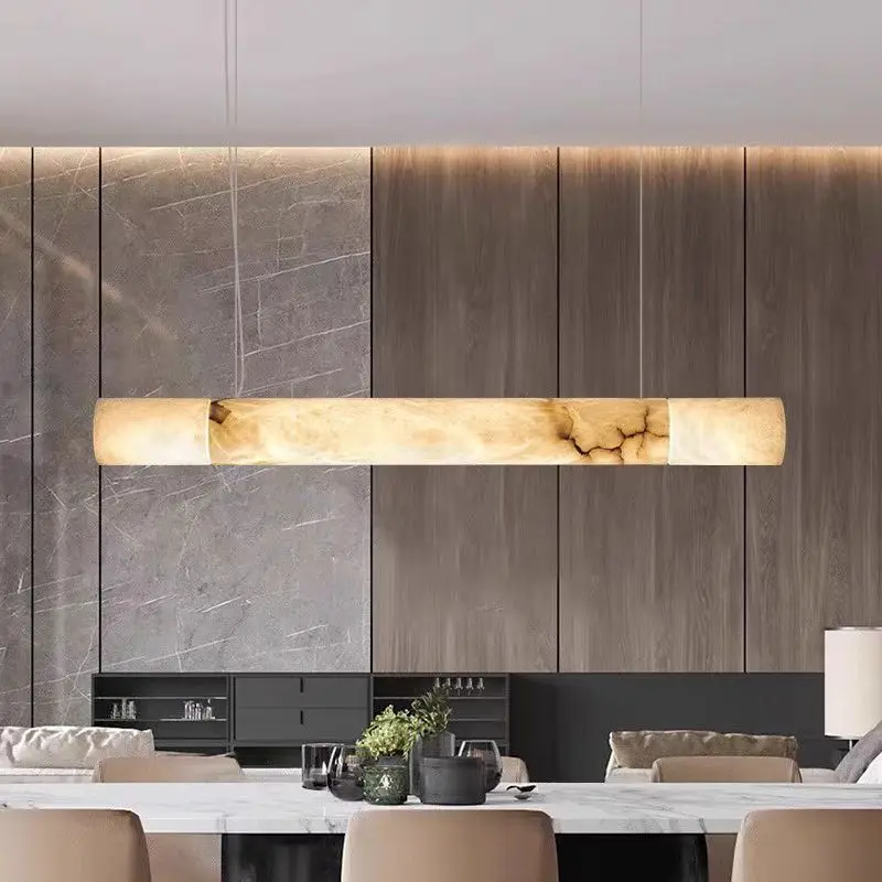 Alabaster  Chandeliers Creative Luxury LED Dimmable Light for Restaurant Hotel Bar Available in Middle Sizes