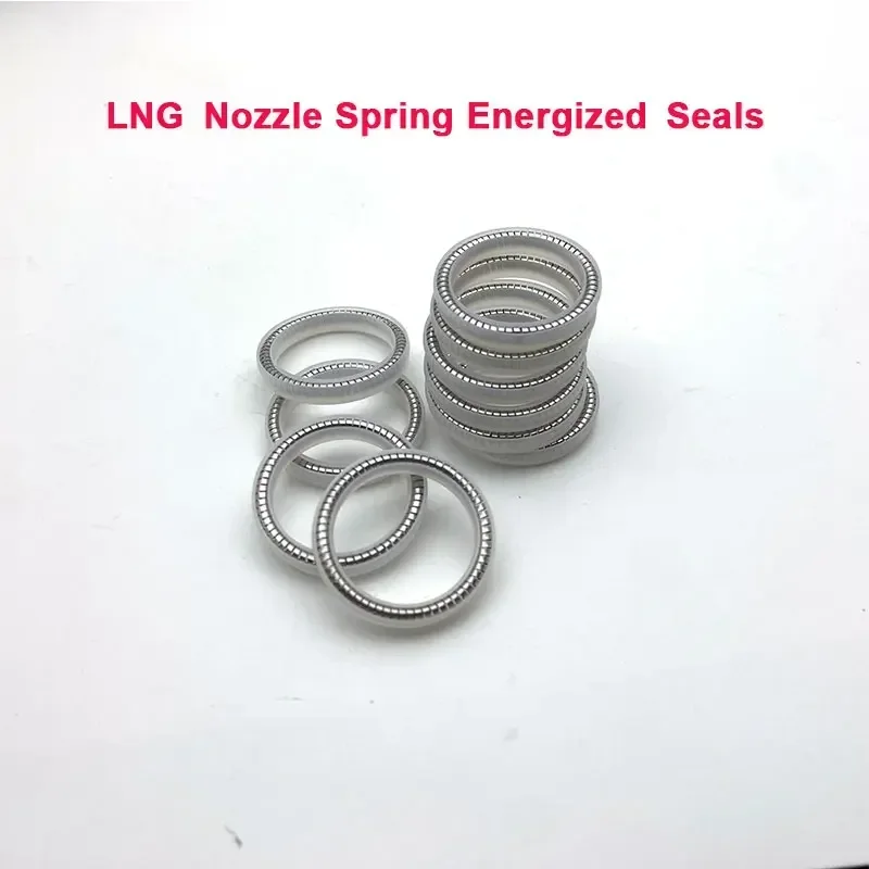 

UPE liquefied natural gas nozzle spring excitation seal, with gasket dosing gun stainless steel spring seal white