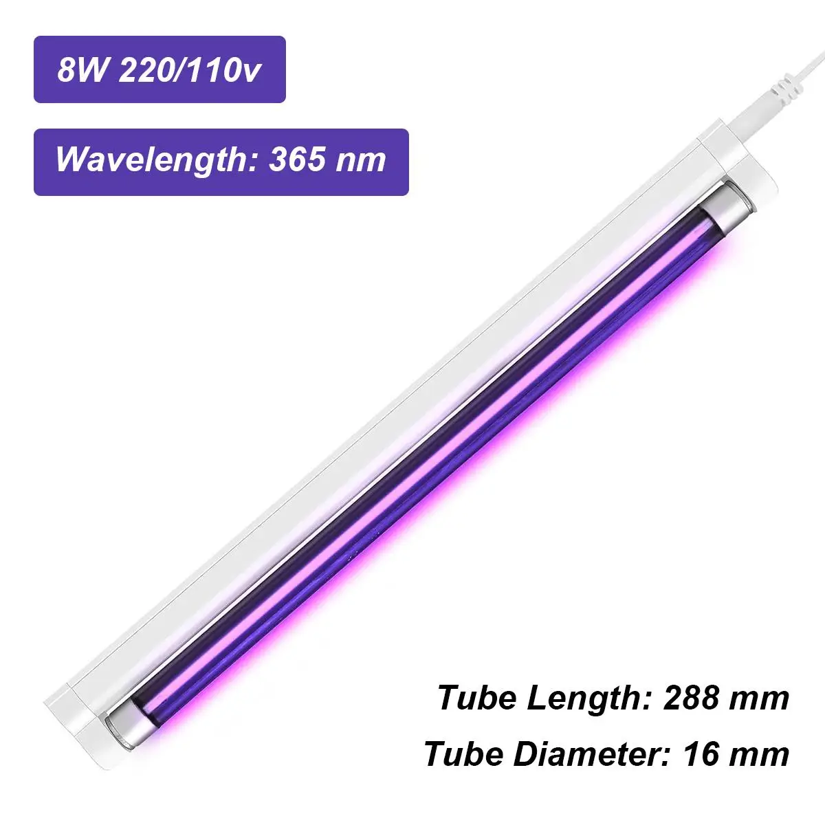 UV 365nm Black Light 220V T5 Led Ultraviolet Fluorescent Strip Purple Resin Curing Stage Party Atmosphere Home Decor Ambient Art