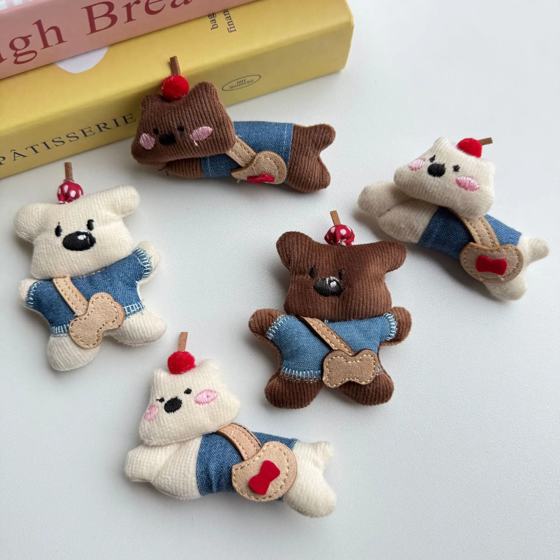

Cute Denim Fabric Bear Dog Hair Clip Necklace DIY Kit for Children Clothing Embellishment Premium Handmade Sturdy Soft