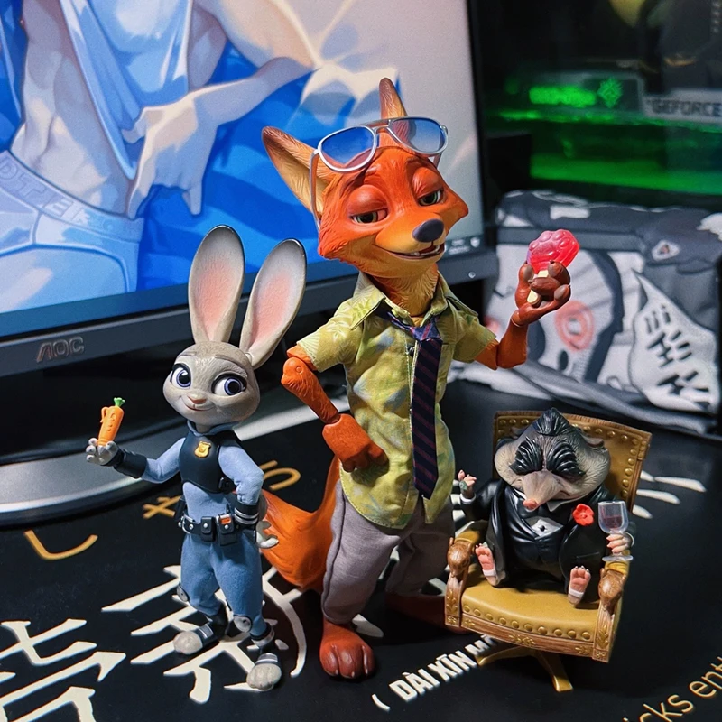 

In Stock Genuine Original Disney Zootopia Judy&Nick Toy Action Figure Set Anime Disney Zootopia Collectibles Birthday Gifts Toy