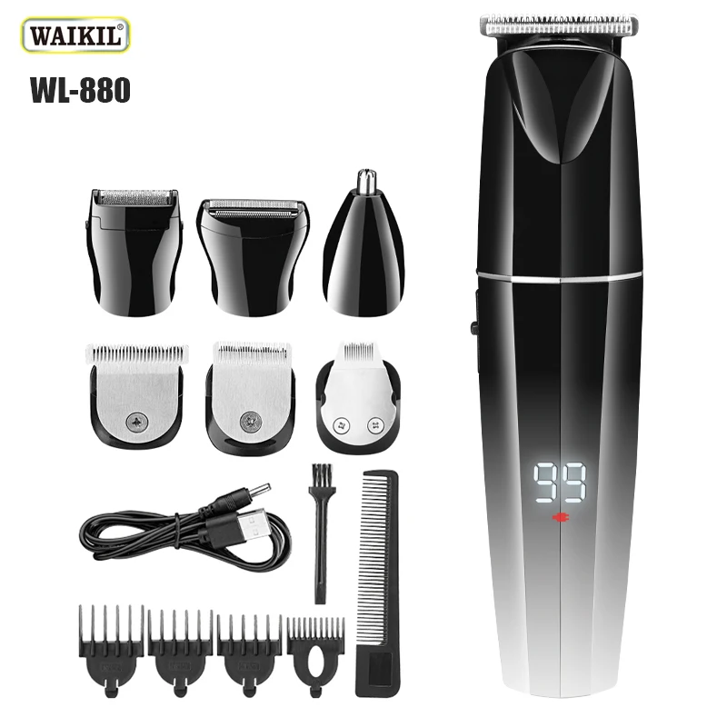 

WAIKIL professional men's electric hair clipper 6-in-1 hair trimmer men's shaver nose hair Barber hair beard styling tool