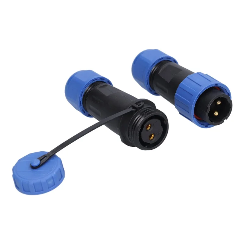 Aviation Plug Socket IP68 Waterproof Solderless Male Female Pair Connector 2 Pin 250V 20A LP16