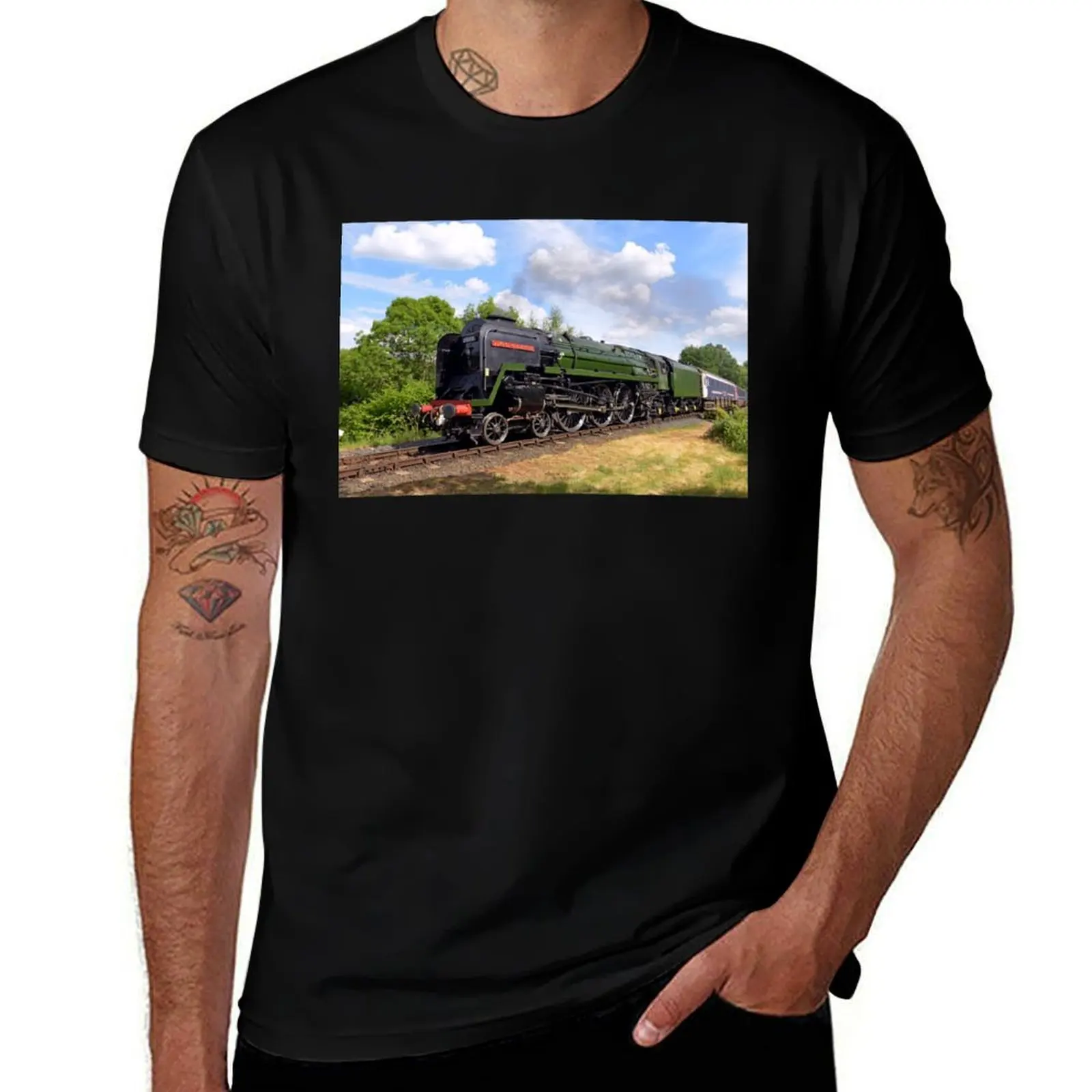 

Steam loco 71000 Duke of Gloucester T-Shirt anime boys animal print anime clothes mens shirts graphic tee