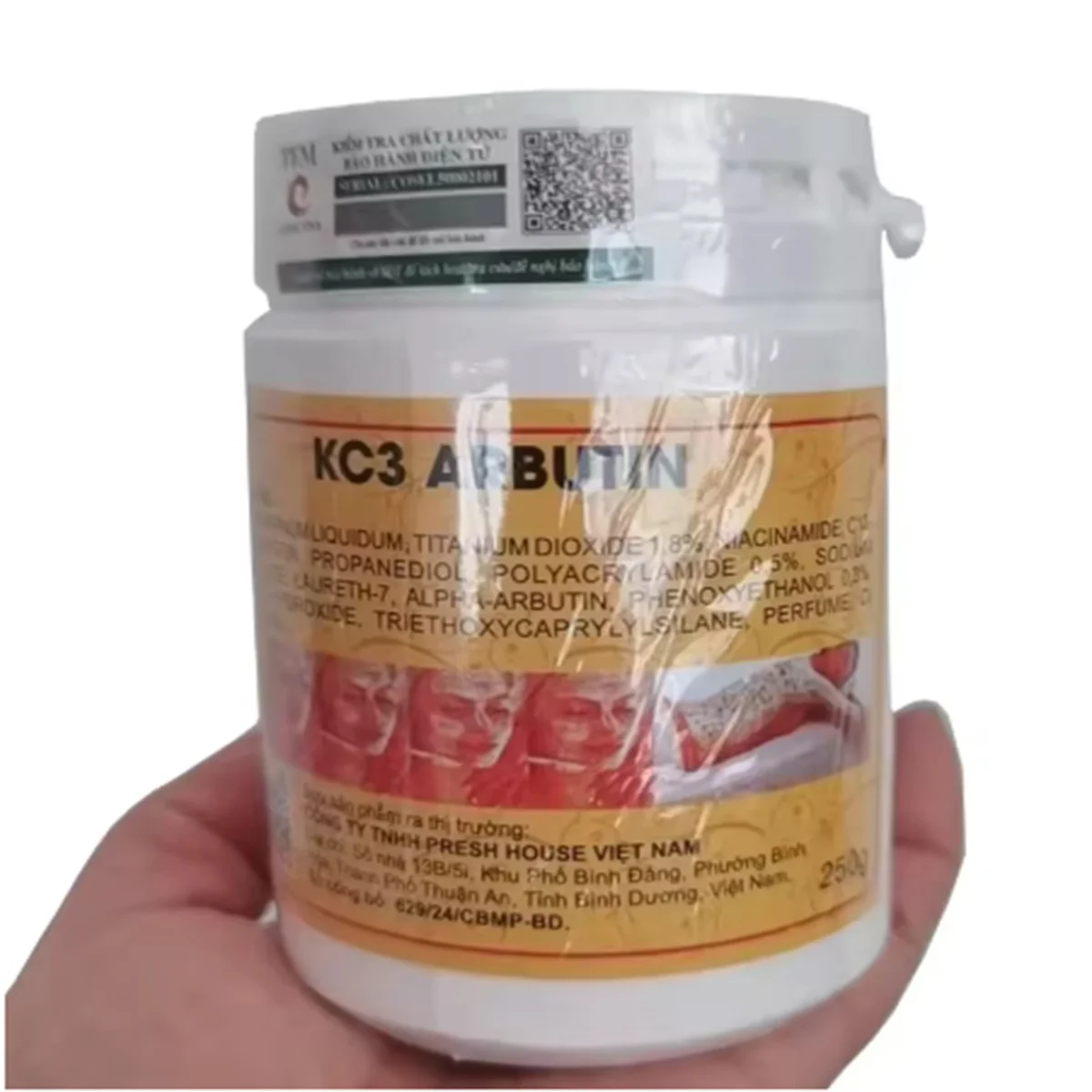 200g-hang-thai、kem-body-kich-trắng-arbutin-3c3-hủ-line-深い速攻美白クリームでより明るい肌に