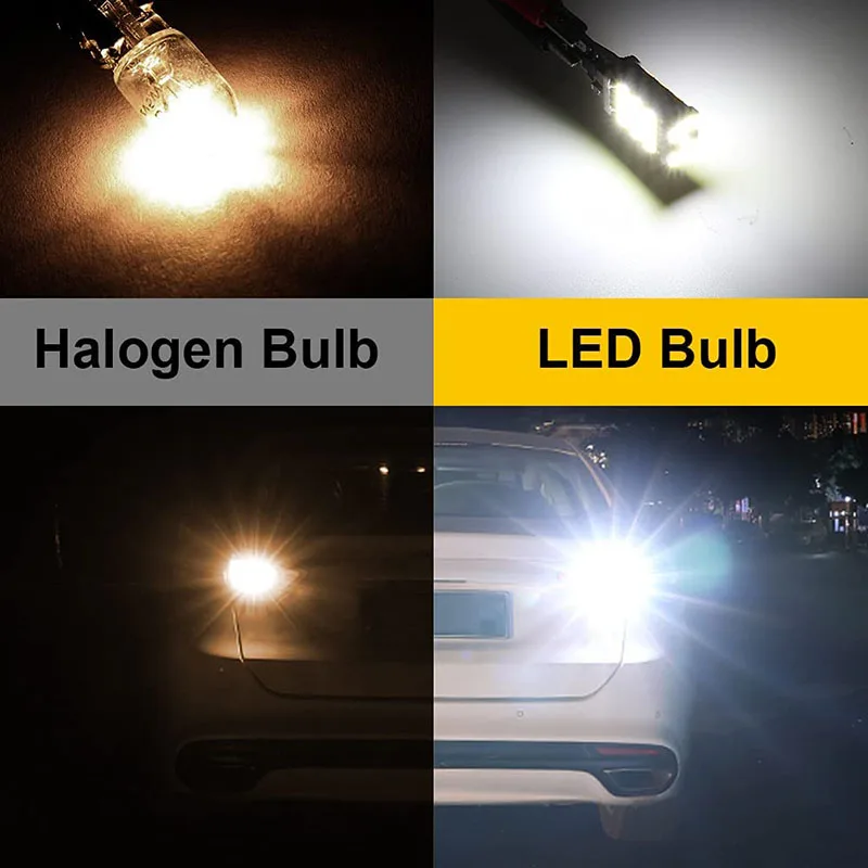 1 adet araba LED Canbus ampul T15 906 922 W16W sinyal ışığı 12V 4014 45SMD 7000K süper parlak beyaz otomatik yedekleme ters park lambası