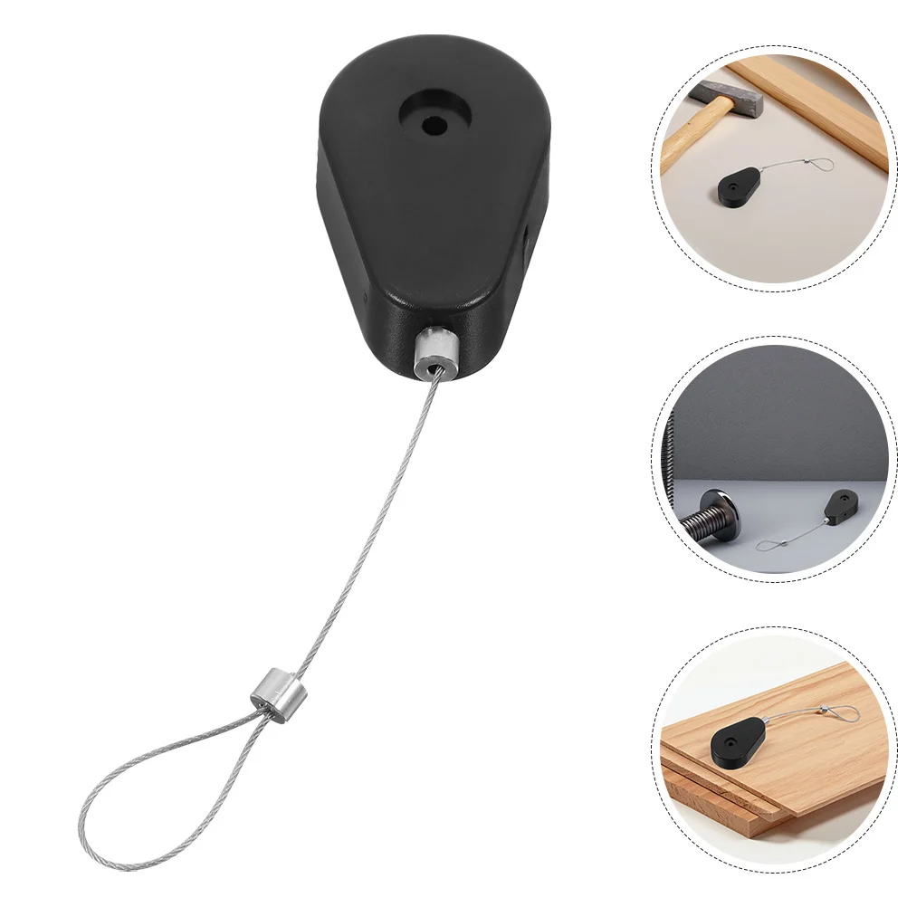 

3Pcs Retractable Anti Theft Cable Case Wire Lock Security Cable for Door Access Garage Warehouse Anti Lost