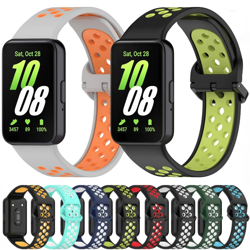 Силиконовый ремешок для Samsung Galaxy fit 3, спортивный дышащий сменный браслет для Samsung Galaxy Fit 3, аксессуары для ремешка для часов