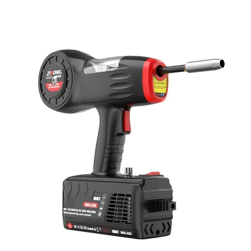 110V Compact Portable MIG Welder 120A Handheld Flux Core Welding Gun with Gasless Capability IGBT Inverter for Metal Repair