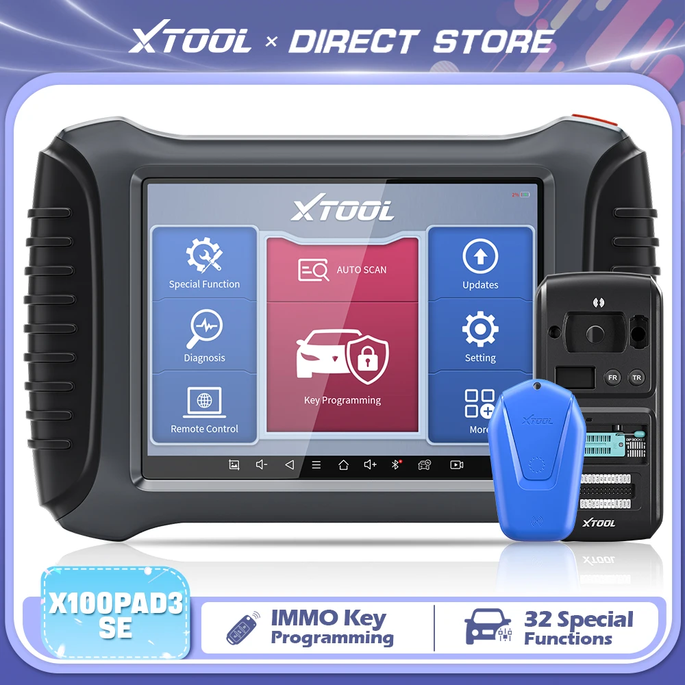 XTOOL X100 PAD3 SE Auto Key Programming for All Key Lost Car Diagnostic Scanner Tools 38+ Resets Full System CANFD Active Tests