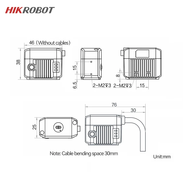 HIKROBOT MV-IDB005X-06WP 1.3MP White polarized very small industrial code reader
