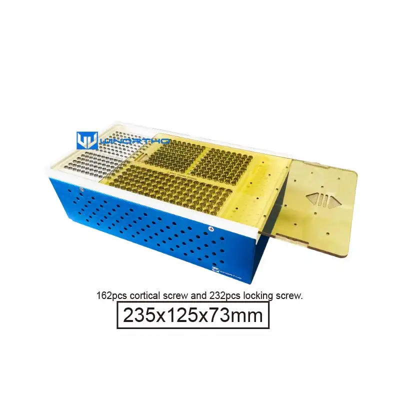 2.7/3.5mm AO 1.5/2.0/2.4MM śruby blokujące stojak pudełko do sterylizacji weterynaryjne instrumenty ortopedyczne zwierzęta narzędzia dla zwierząt domowych