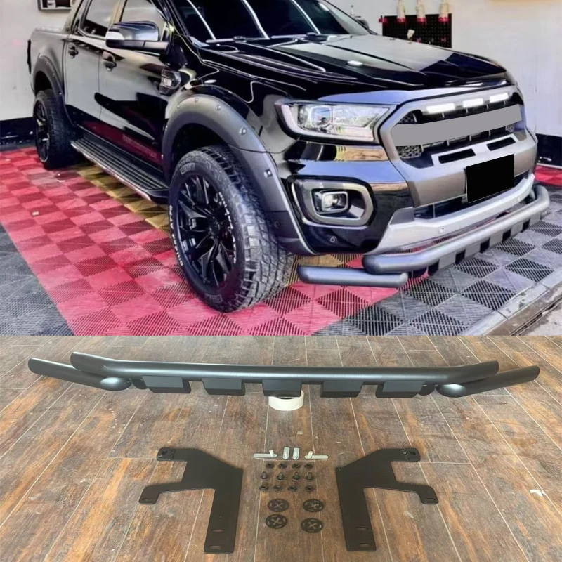 Front Bumper Bull Bar For Ford Ranger T6 2012-2014,T7 2015-2018,T8 2019-2021,T9 2022 2023 2024 Car Accessories Bumper Nudge Bar