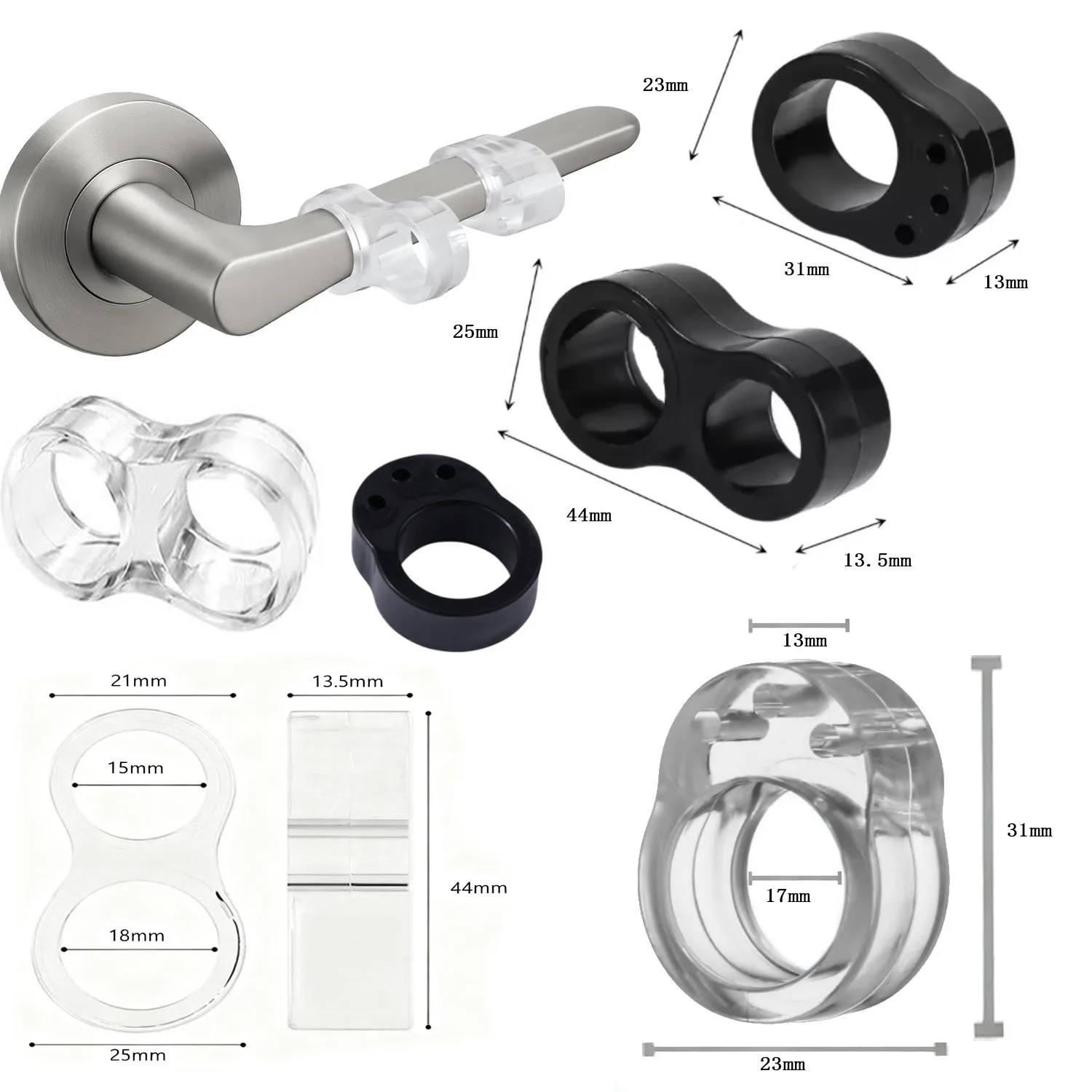 5~20Pcs Door Stops PVC Door Handle Buffer Wall Protection Doorknob Bumper Furniture Protected Crash Pads Shockproof Rings