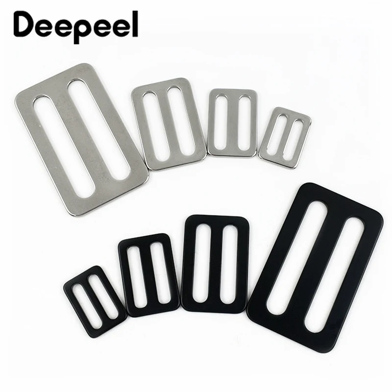 5/10Pcs 20-50mm Stainless Steel Tri-Glide Slider Buckles for Bag Strap Backpack Adjust Webbing Clips Clasp Bags Accessories