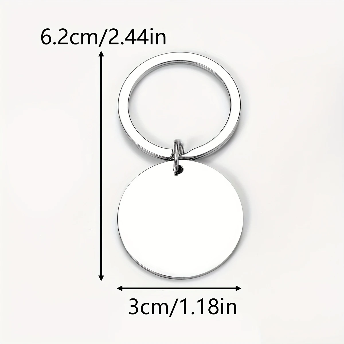 قطعة واحدة من سلسلة المفاتيح المستديرة المصنوعة من الفولاذ المقاوم للصدأ مع تصميم "شكرا لك المعلم" - هدية مثالية للمعلمين أو عيد الحب أو عيد الميلاد