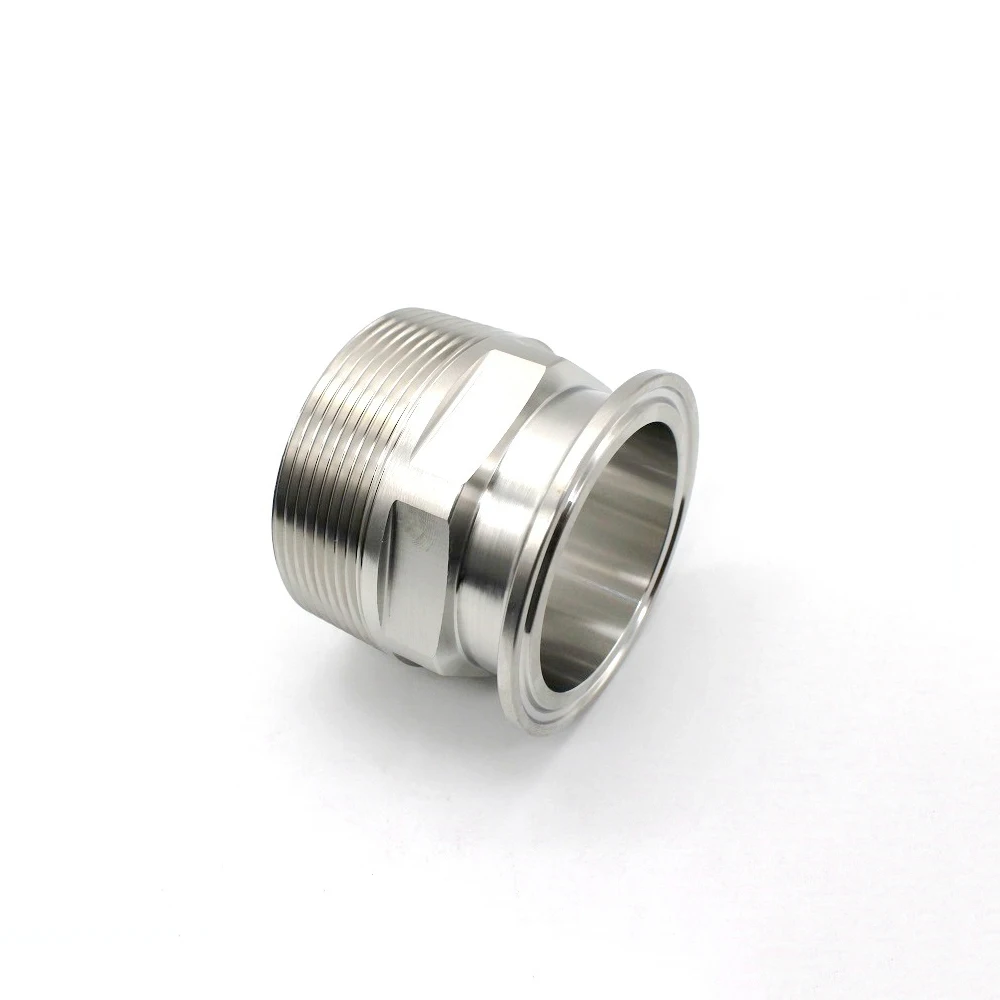 

1/2" 3/4" 1" 1-1/2" 2" 3" 4" NPT Male 0.5" 1.5" 2" 2.5" 3" 4" Tri Clamp Sanitary Pipe Fitting Connector SS304 Stainless Homebrew