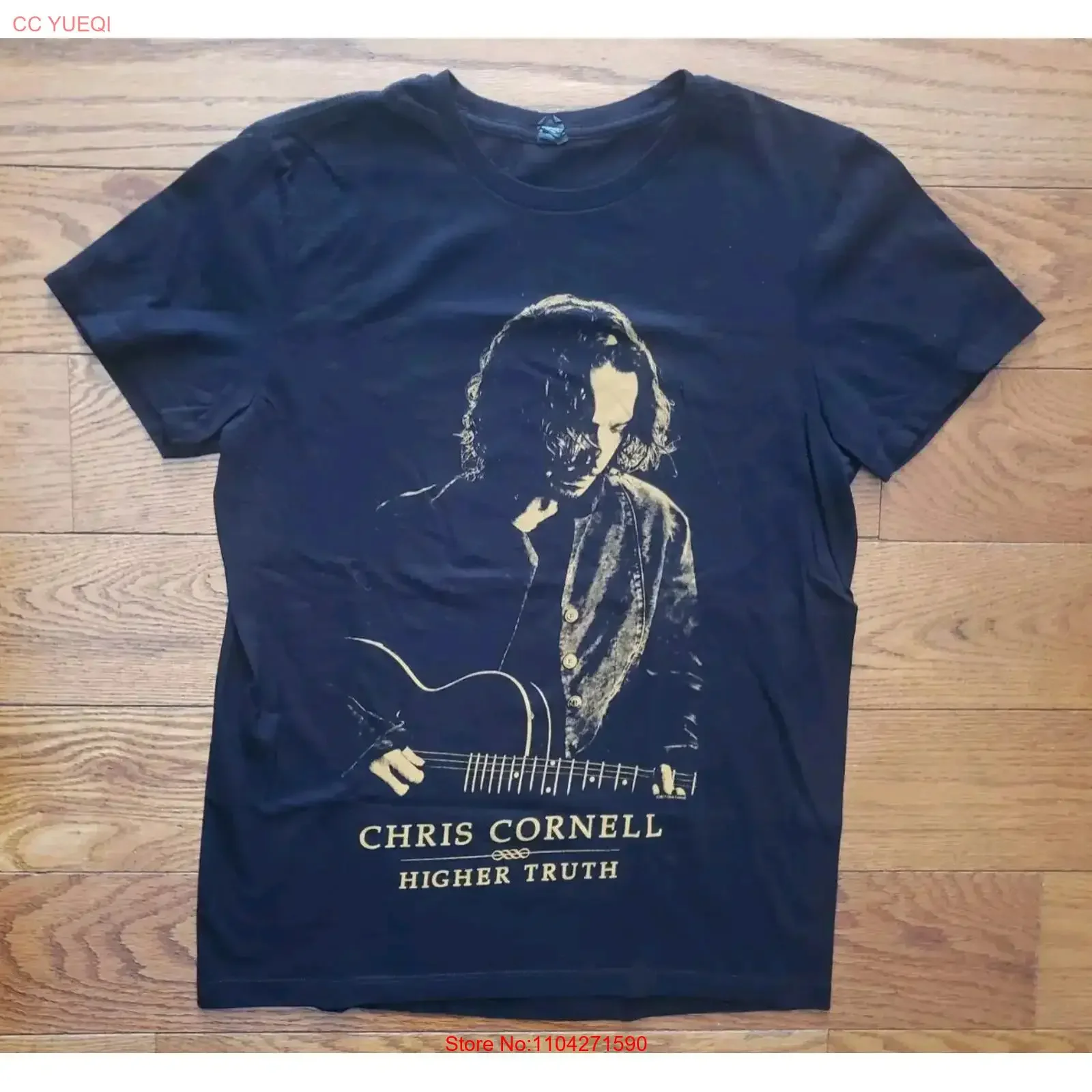 Camiseta de la gira Higher Truth de Chris Cornell, talla pequeña, Soundgarden, Audioslave, RIP, estilo vintage, lavada, suave, elástica y transpirable