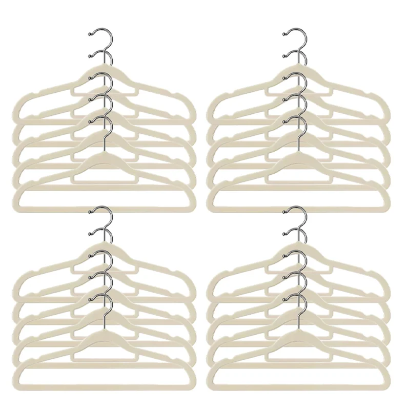 

ABRO-Flocking Hanger Household Clothes Hanging Finishing Rack Non-Slip Seamless Clothes Support Wardrobe Storage Rack