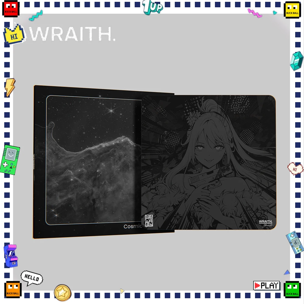 Original Wraith Cosmic V2 Evil Edition Glass Mousepad Smooth E-sports Gaming Mousepad Custom Mouse Pad Valorant CSGO FPS Gamers