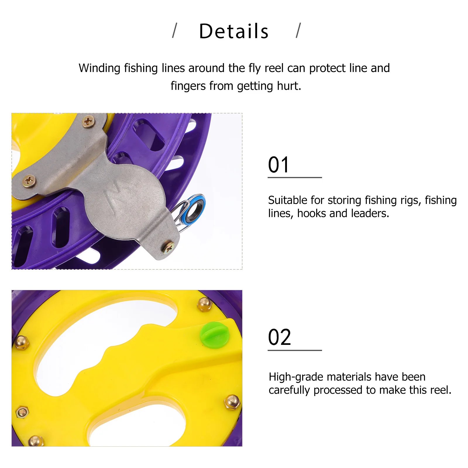 

Fly Fishing Reel Large Arbor Line Keeper Handle Organizer Tool Winder ABS Fishing Gear Storage Rod Accessories