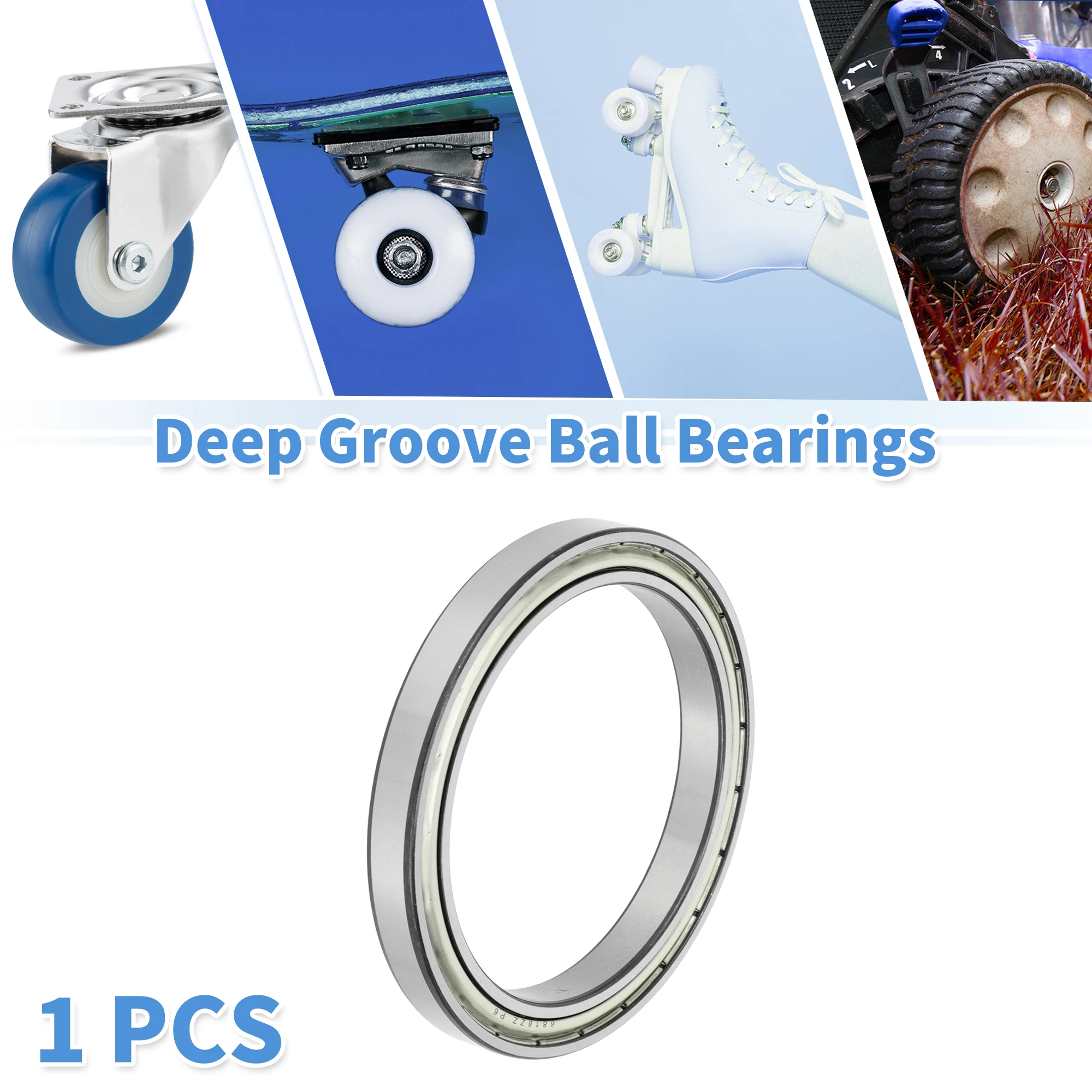 

Motoforti 6818ZZ Deep Groove Ball Bearings P6 90x115x13mm Lubricated Bearings Double Metal Seal Scooter Skateboard Wheel