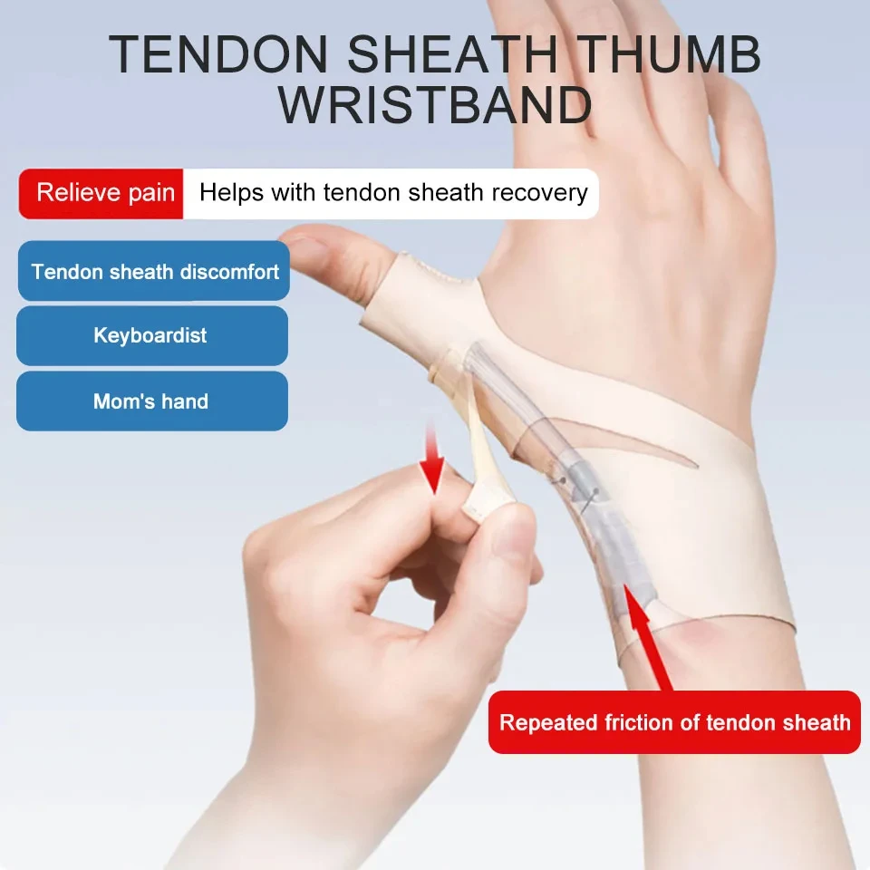 Elastic Thumb Support Brace Thumb Compression Sleeve Protector for Relieving Pain Arthritis Joint Pain Tendonitis Sprains Sports