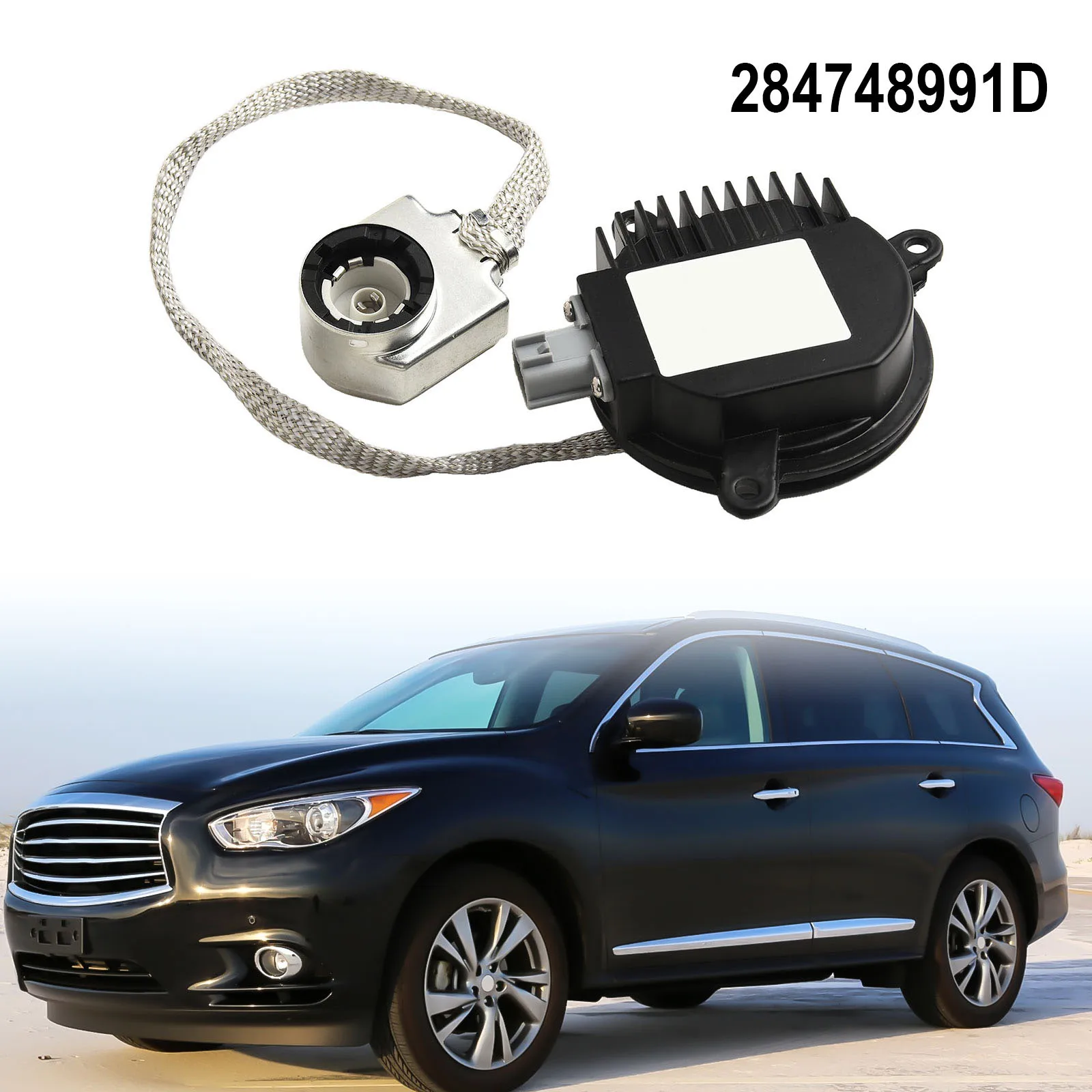 For Infiniti JX35 QX60 12-19 Headlight Module Silver Color 284748991D Aluminum Alloy Easy To Install Easy To Remove