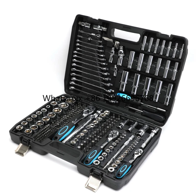 

1/4" 3/8" 1/2 Inch Drive 72 Teeth 216 Piece Socket Spanner Set Ratchet Wrench with Case DIY Tools Bits Set for Garage Car
