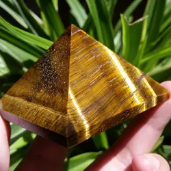 30-50mm Natural Tiger Eyes Crystal Pyramid Polished Healing Pyramid reiki minerals Quartz Crystals Stone for Sale