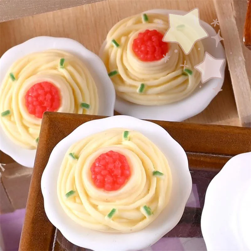 

10 шт./пакет, кукольный домик, имитация лапши, модель еды для миниатюрной кухни, игровая сцена, микропейзажные украшения, домашний декор