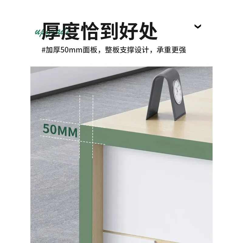 Modern Double Face to Face Computer Desk Simple Financial Supervisor Manager Office Desk and Chair Combination