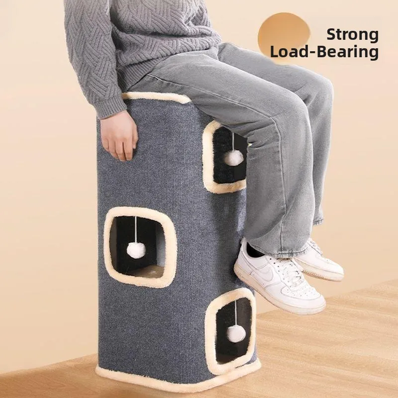 

Double Layered Spinning Board Inteated Durabili Winter House Multi-Use Tree Hole High Quali Hemp Material Warmth All Se...