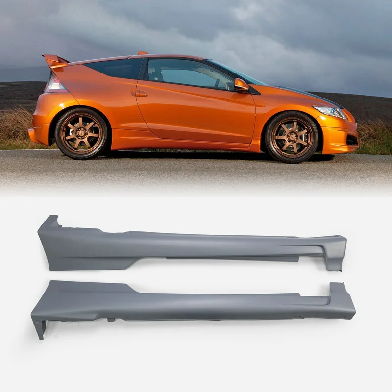 Extensiones de faldones laterales tipo MU para Honda CR-Z ZF1, componentes del kit de carrocería aerodinámica