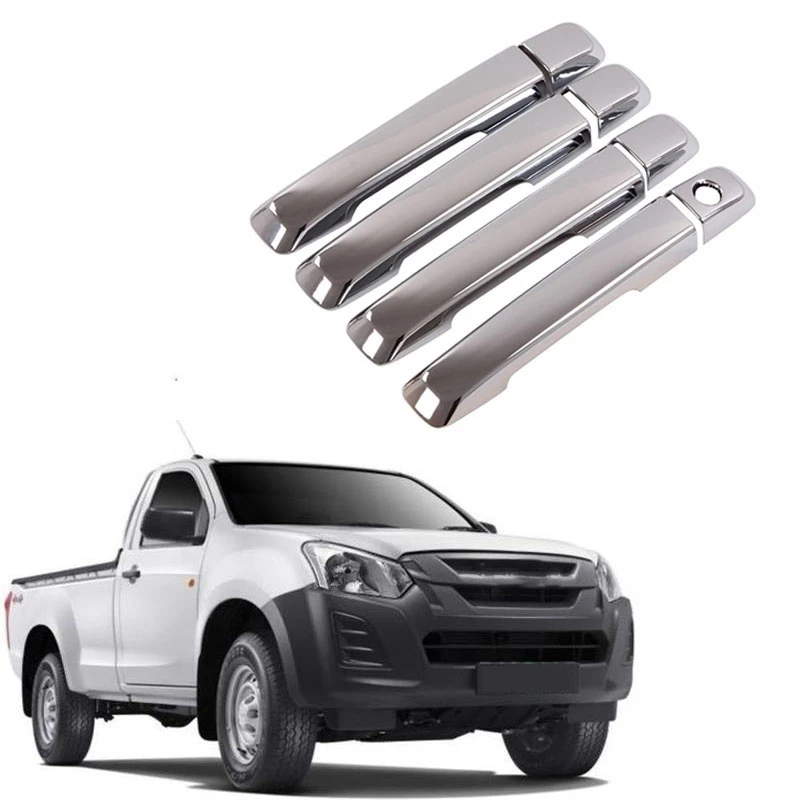 8Pcs/Set Car ABS Chrome Car Door Handles Cover Trims Door Handle Trim For Isuzu Dmax D-Max 2012-2018 Car Styling